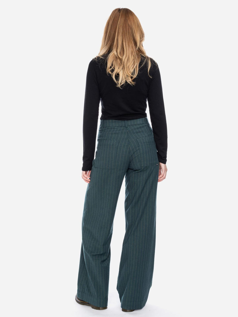 ATO Stoffhose Lacy, Marlenehose dgrn/bg gestreift