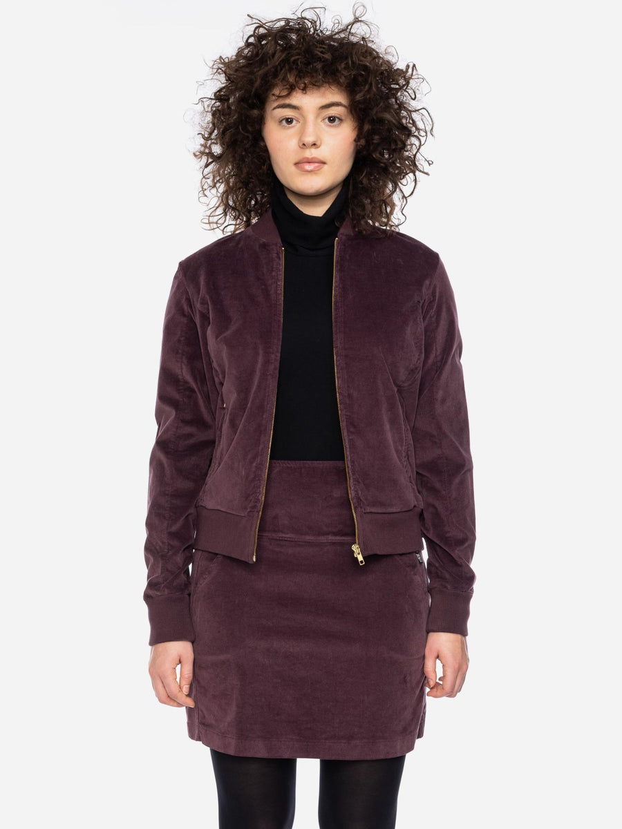 ATO Bebe Velourjacke, Samt, wine