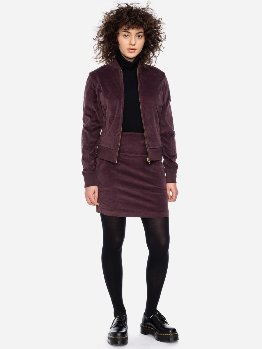 ATO Bebe Velourjacke, Samt, wine