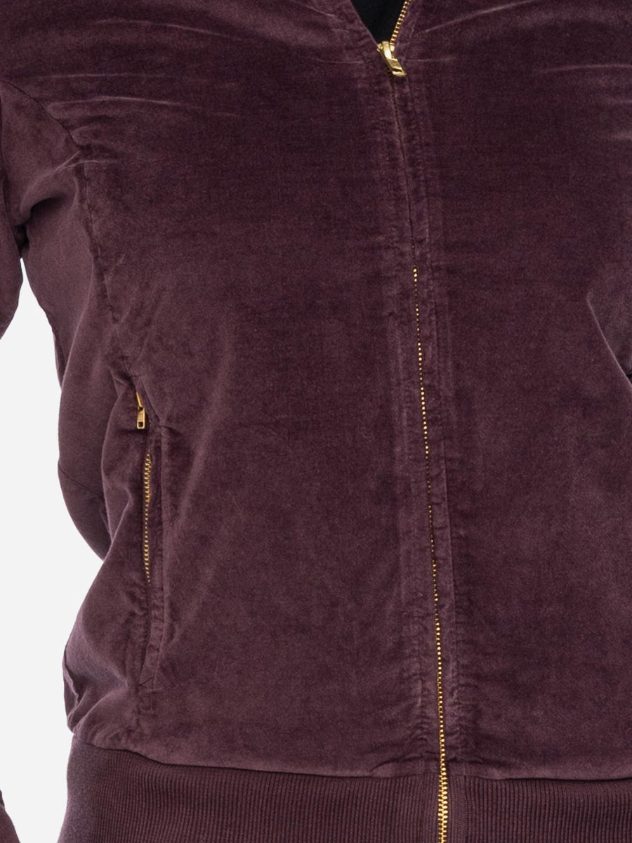 ATO Bebe Velourjacke, Samt, wine