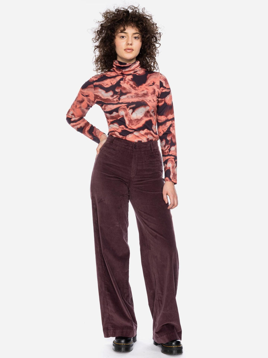 ATO Rolli Langarmshirt abg/pl, Batik black rose