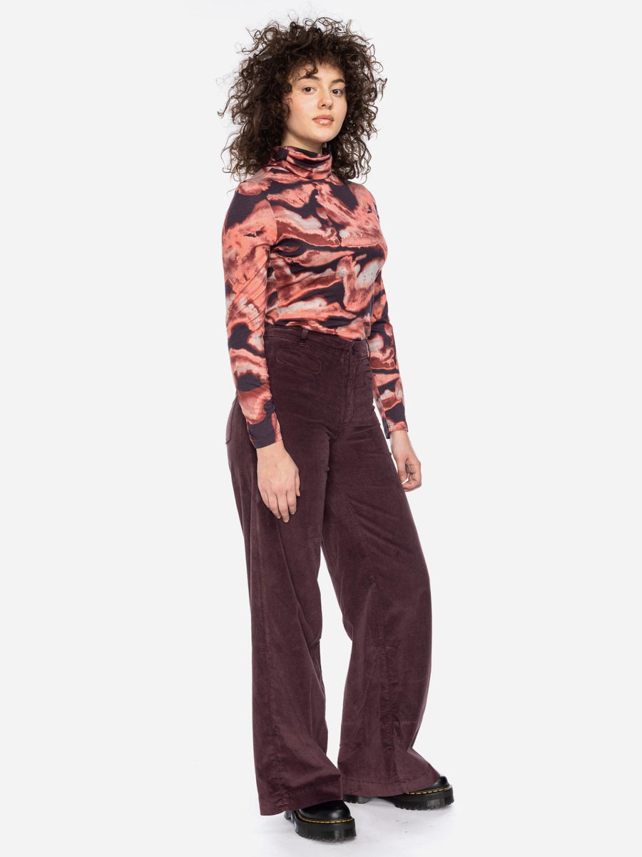 ATO Rolli Langarmshirt abg/pl, Batik black rose