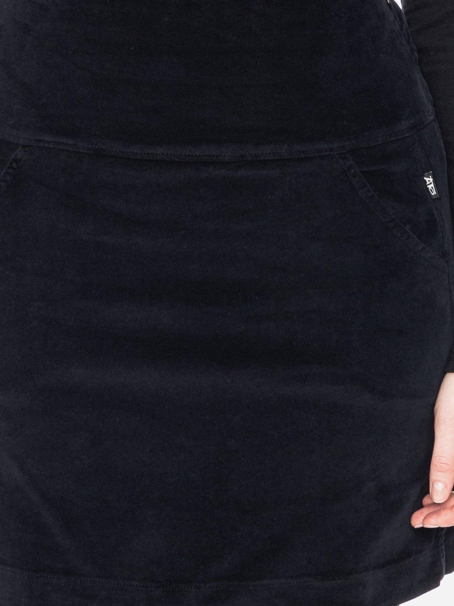 ATO Hilly, Minirock aus Baumwollvelours, black