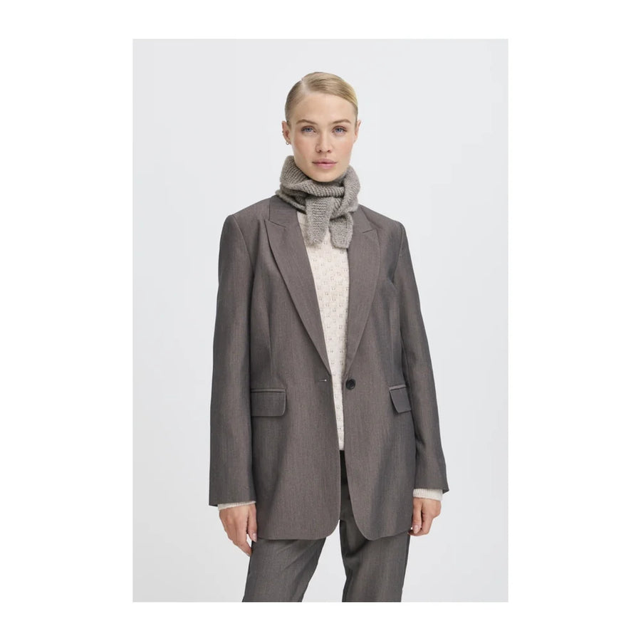 B.young Byvalma Narrow Scarf, Schal, walnut melange