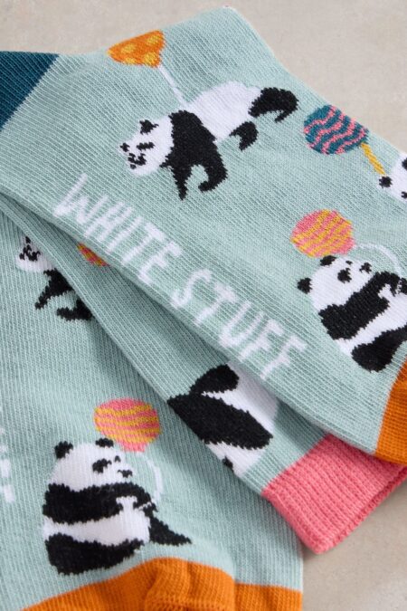 White Stuff Party Panda Ankle Sock blue mlt, Socken