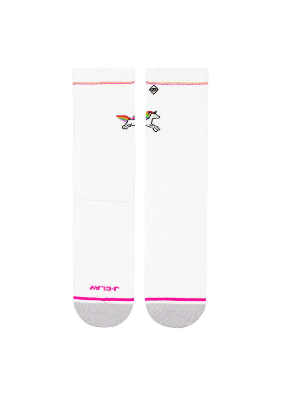 J.Clay Socken Unicorn, Einhorn, white