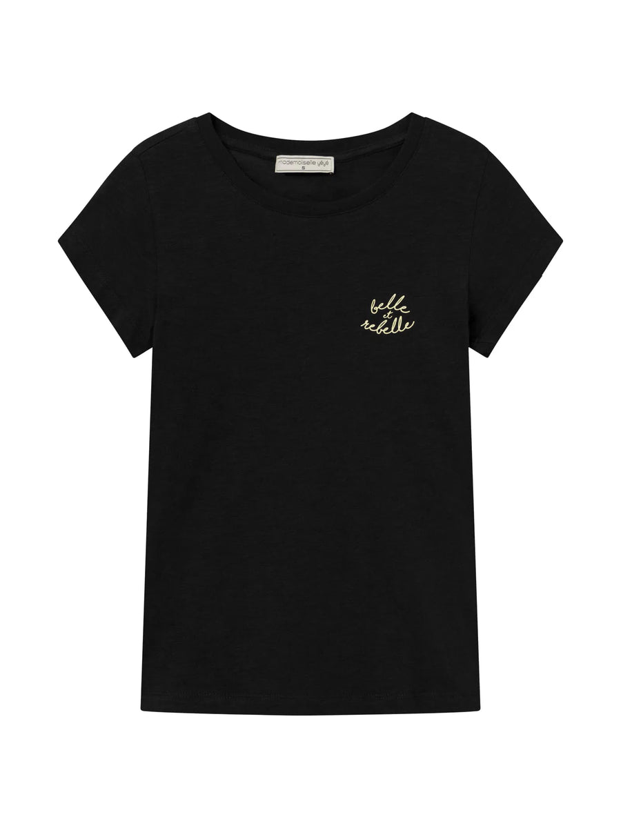 Mademoiselle Yeye T-Shirt Belle et Rebelle schwarz