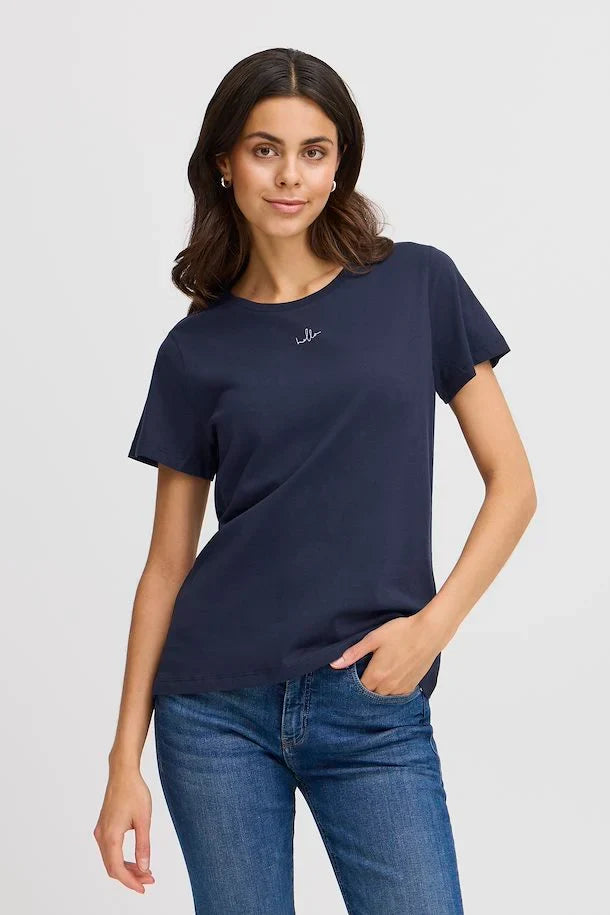 Fransa Frtima T-Shirt dunkelblau, Hello