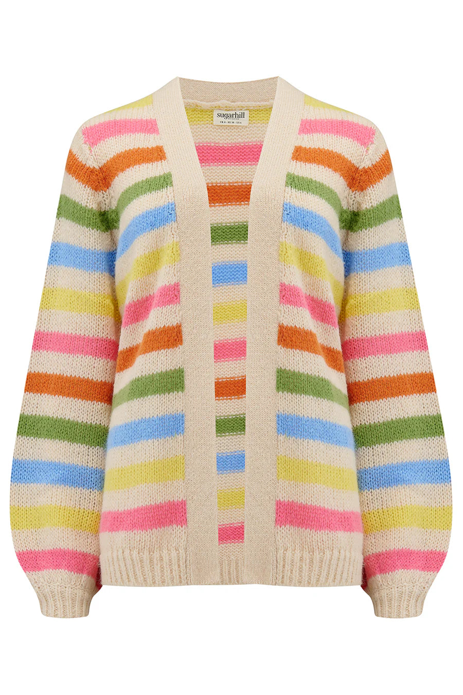 Sugarhill Yvette Cardigan cream multi soft rainbow