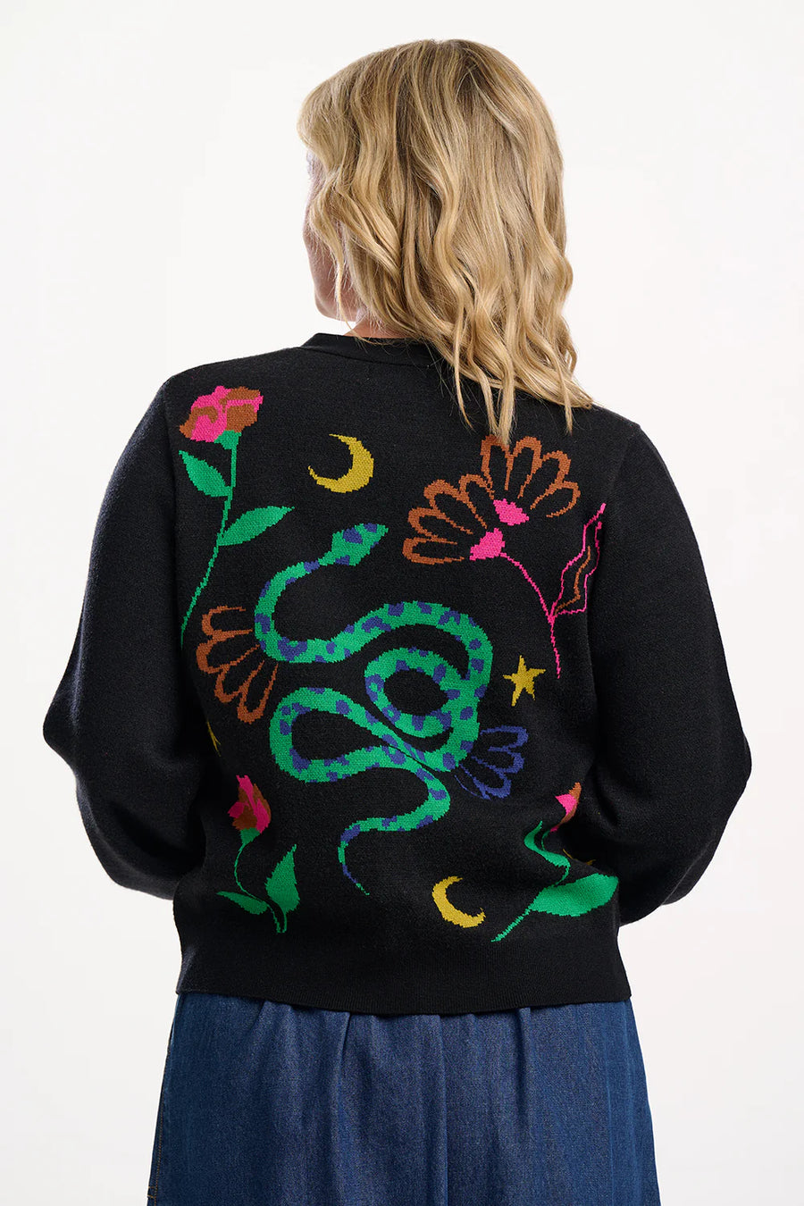 Sugarhill Adrian Cardigan black snake floral