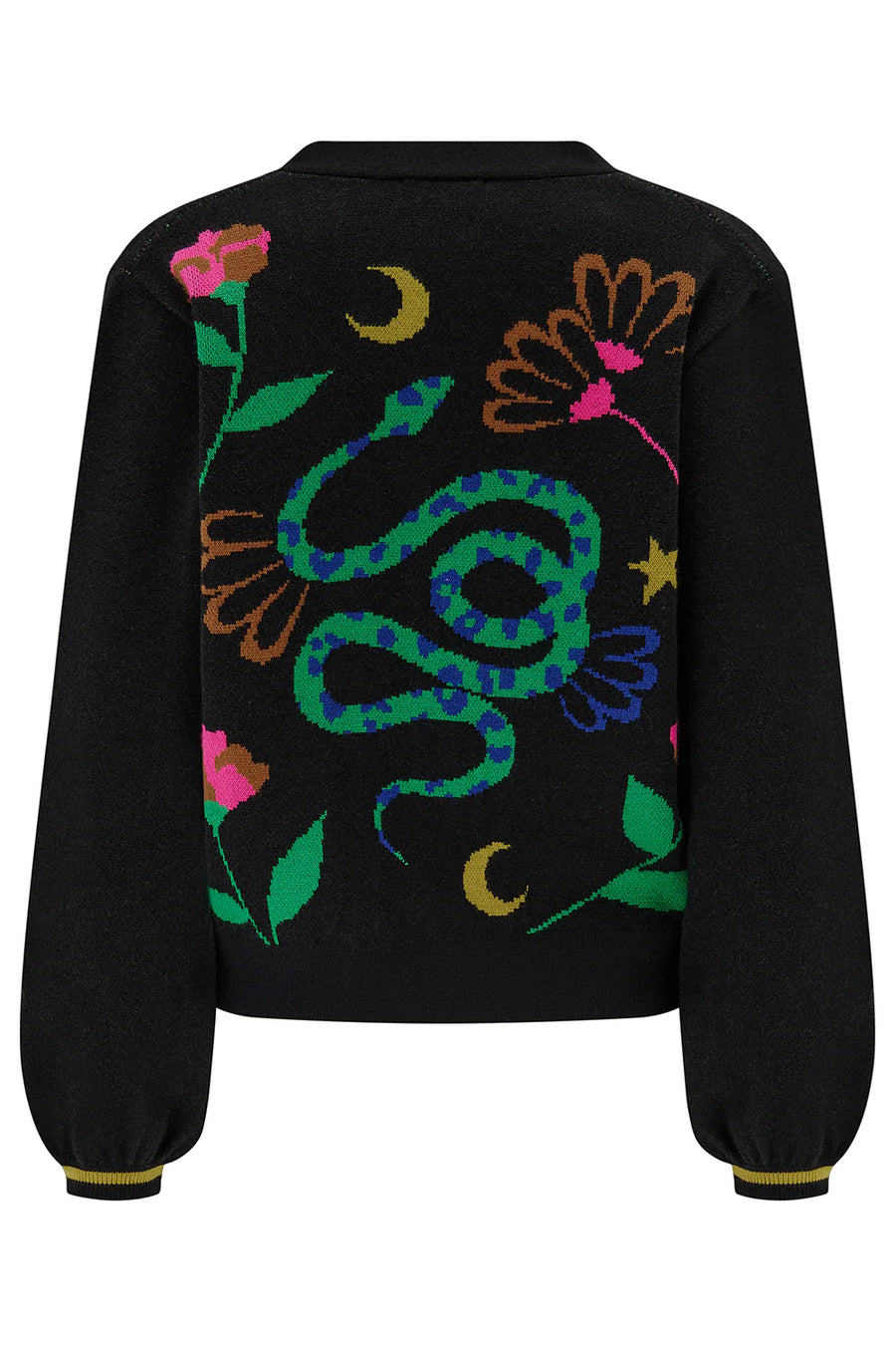 Sugarhill Adrian Cardigan black snake floral