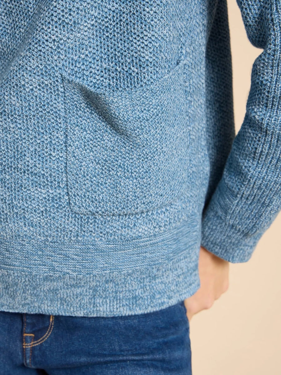 White Stuff Northbank Pullover Mid Blue