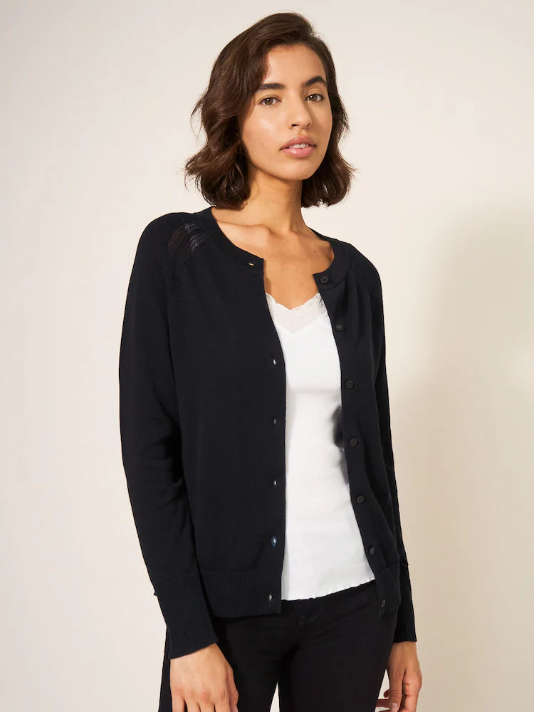 White Stuff Cardigan Lulu pure black