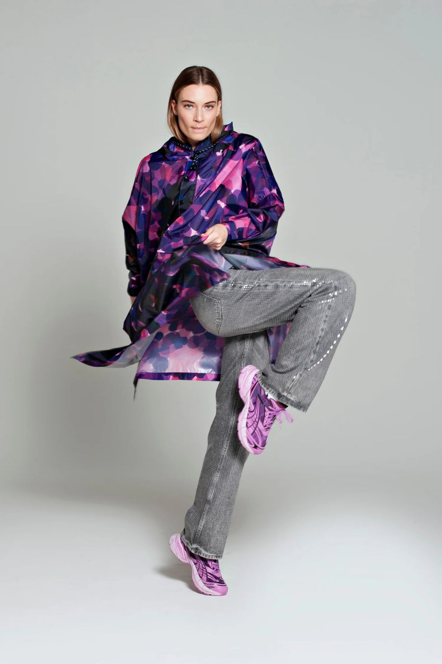 Rainkiss Regenponcho City Lights, lila