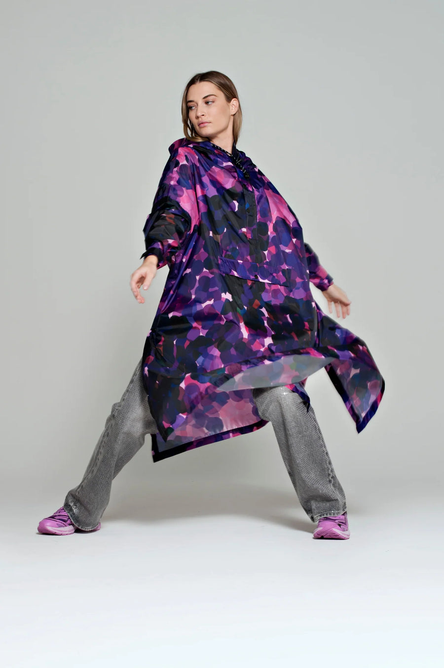 Rainkiss Regenponcho City Lights, lila