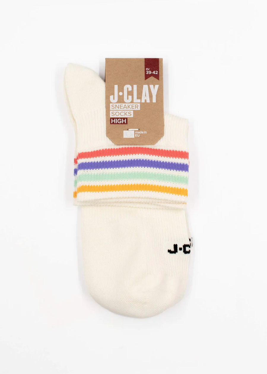 J.Clay Sneaker-Socken multi stripes, beige