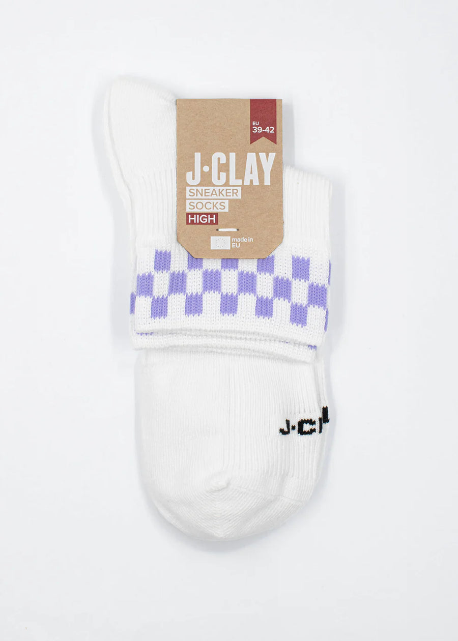 J.Clay Sneaker-Socken grape check