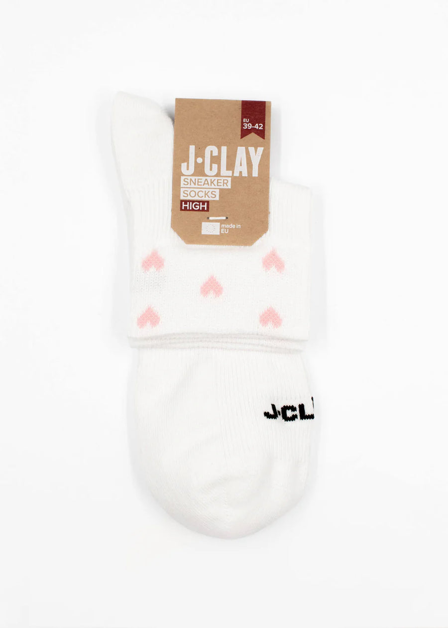 J.Clay Sneaker-Socken pink hearts
