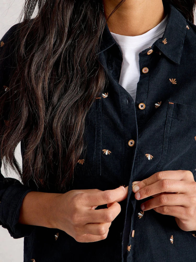 White Stuff Sophie Cordbluse navy mlt