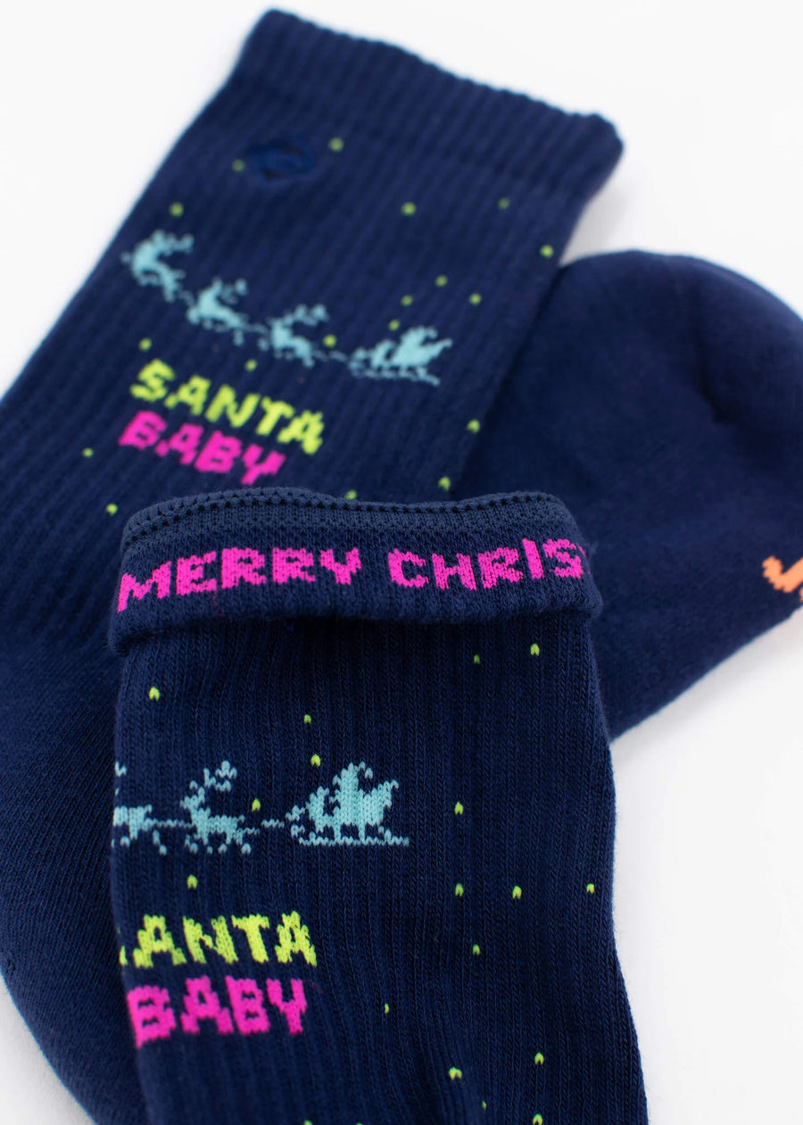 J.Clay Socken Weihnachten Blau, Santa Baby