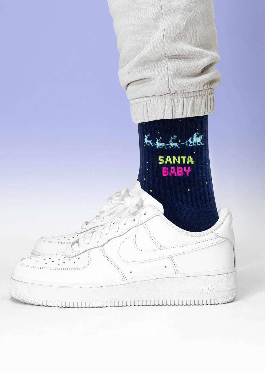 J.Clay Socken Weihnachten Blau, Santa Baby