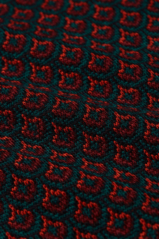 King Louie Schal Arran Pied de Poule, Dragonfly Green petrol orange