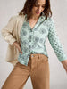 White Stuff Annie Bluse, Jersey Shirt green pr, mint