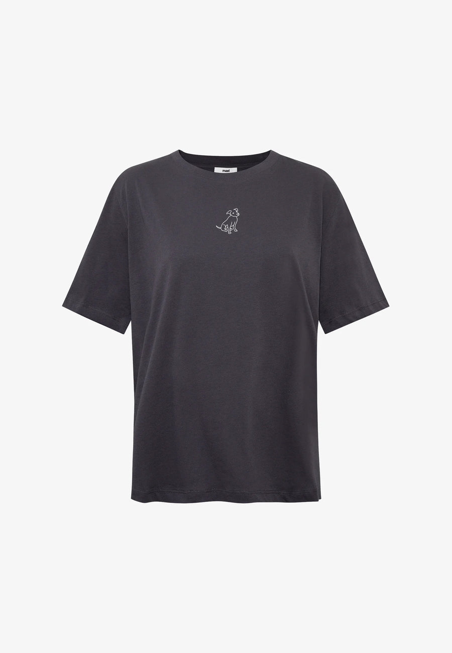 Mavi T-Shirt asphaltgrau Hunde-Silhouette