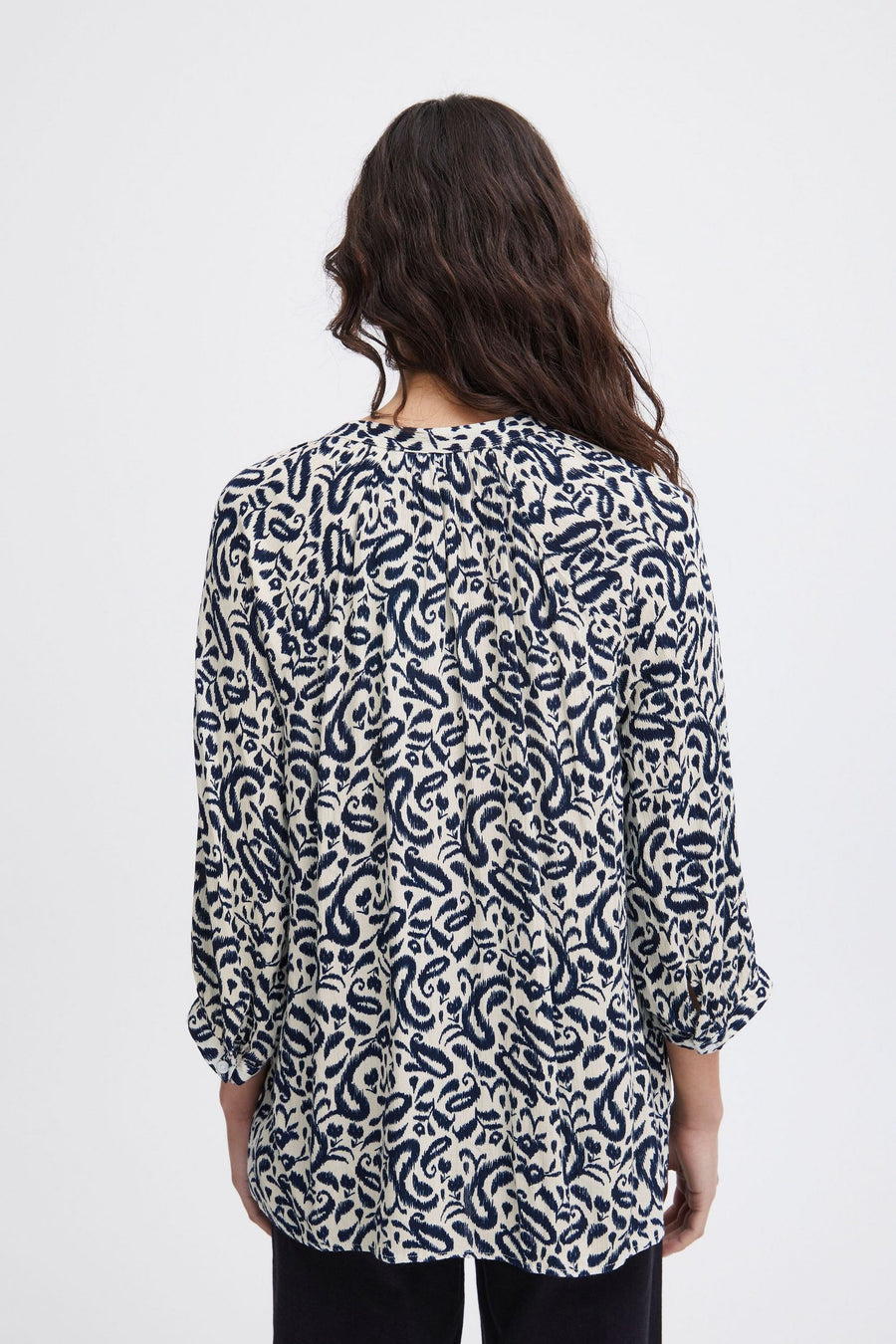 ICHI Ihmarrakech Shirt Bluse total eclipse paisley aop