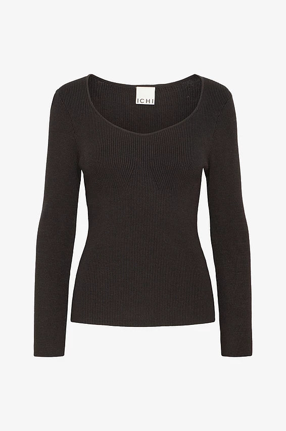 ICHI Ihdanas Longsleeve, Strickpullover black