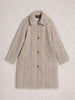 White Stuff Kelsey, Wollmantel, Texture Wool Blend Coat, ivory mlt