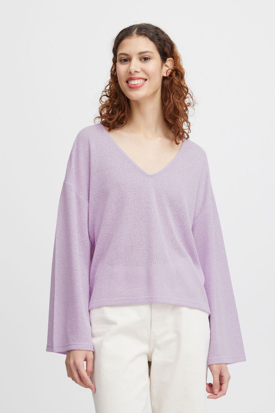 Byoung Bysif Pullover V-Neck orchid bloom