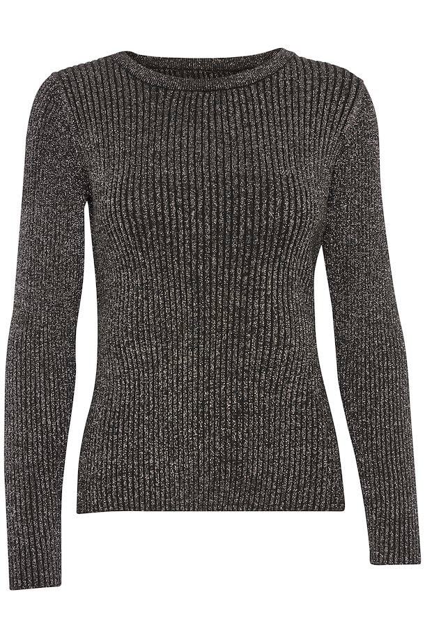 ICHI Ihcosimo Pullover silber schwarz mit Glitzer