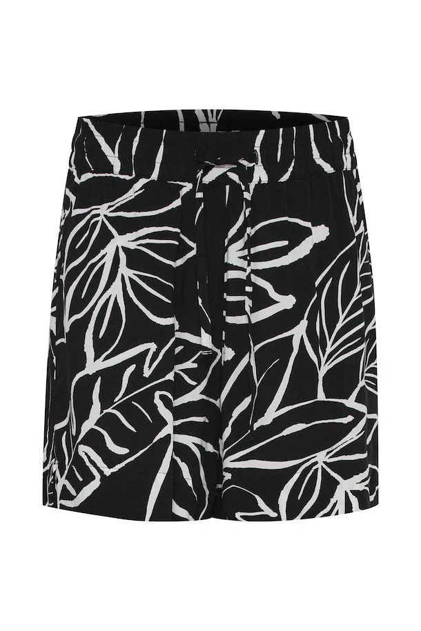 Fransa Frrelax Shorts black white