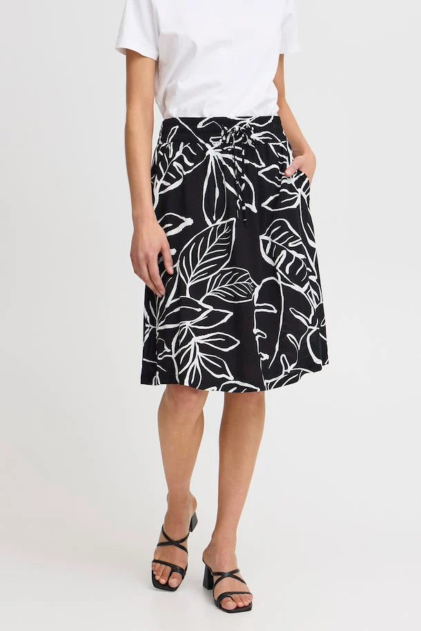 Fransa Frrelax Skirt black white, Rock