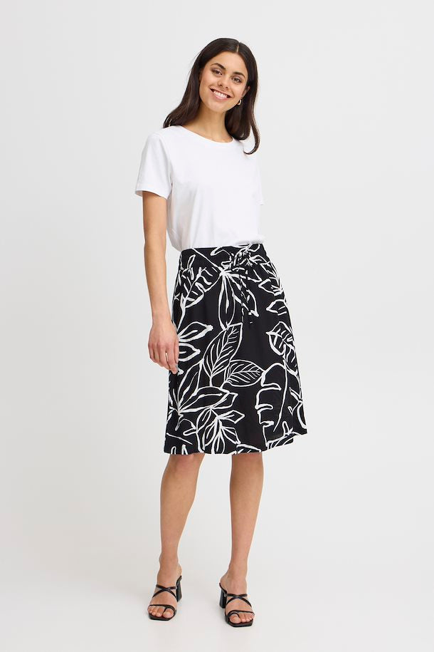 Fransa Frrelax Skirt black white, Rock