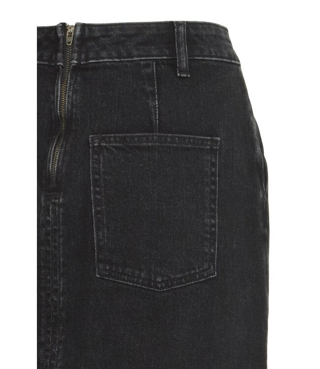 B.young Bylara Button Skirt, black denim