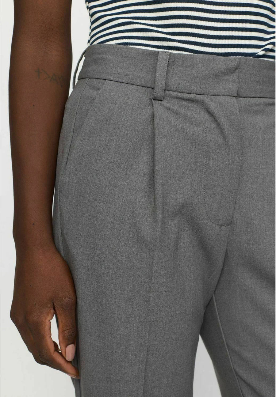 Soft Rebels SRvilja Midwaist loose Pants medium grey melange, Stoffhose grau