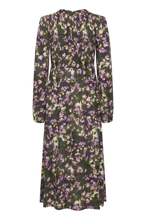 B.young Byjosa Smock Long Dress Cyclamen Mix green