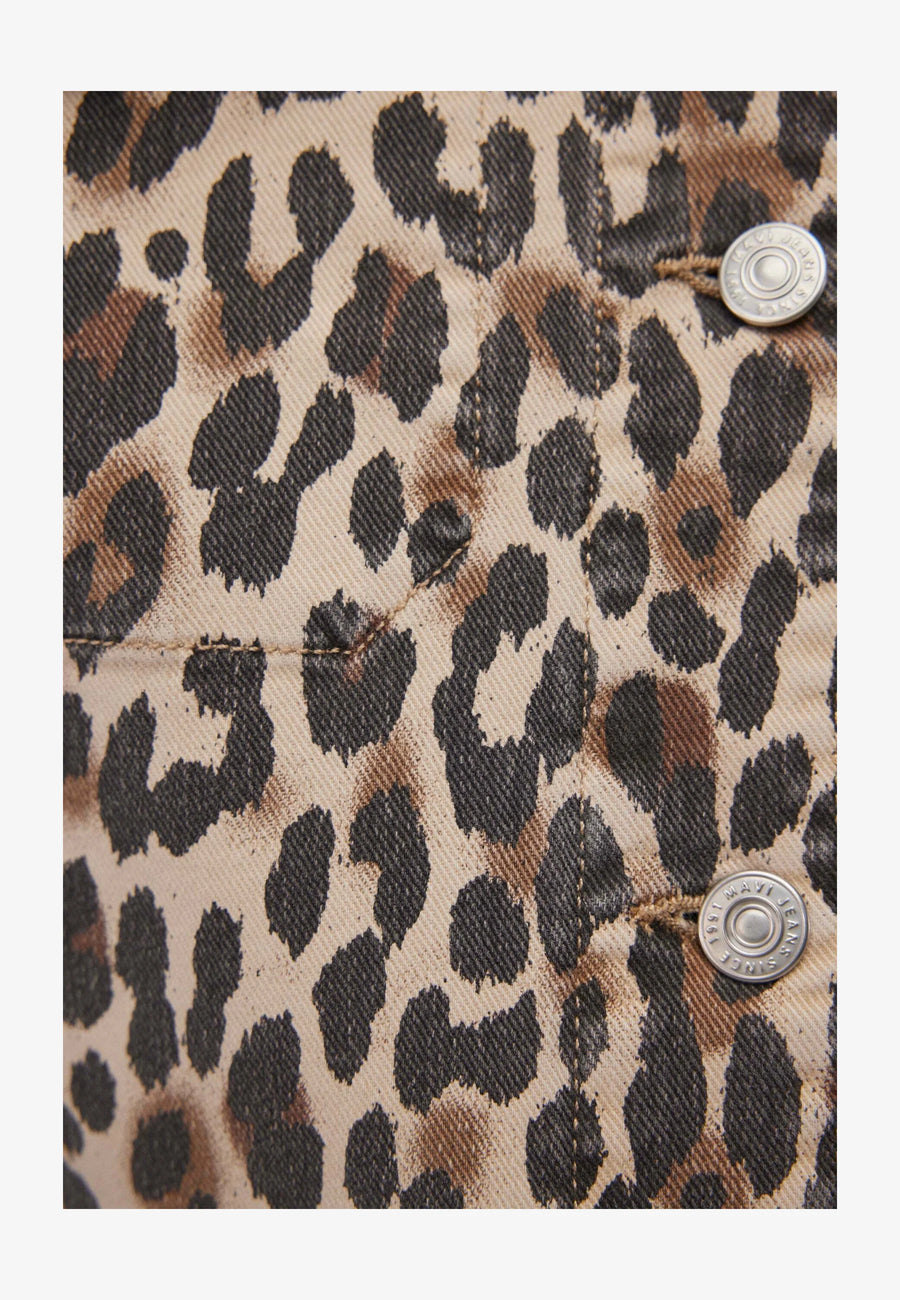 Mavi Maren Jeansjacke Leopard Denim