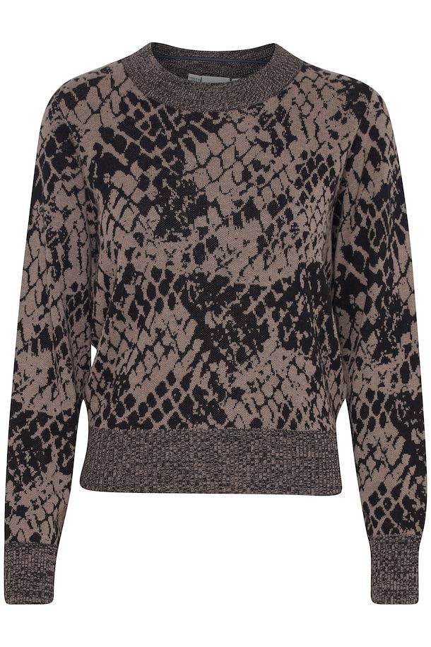 Ichi Ihmeleo Pullover Dark Fungi Snake, grau