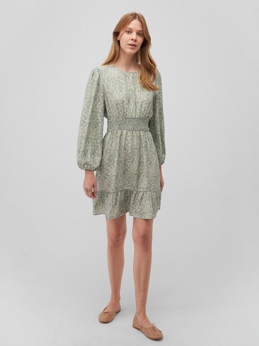 Mavi Kleid sage green floral, hellgrün
