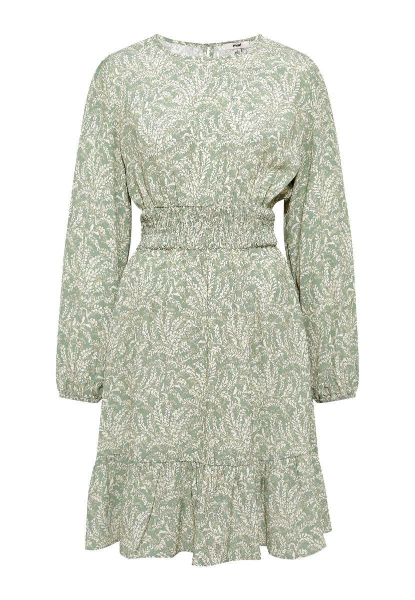Mavi Kleid sage green floral, hellgrün
