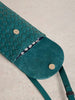 White Stuff Coco Weaver Leather Phone Bag, dk teal, Handtasche