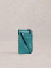 White Stuff Coco Weaver Leather Phone Bag, dk teal, Handtasche