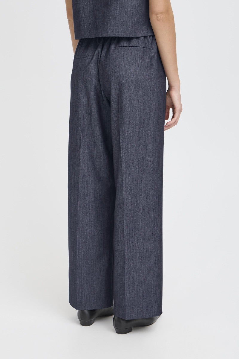ICHI Ihjumi Stoffhose dark blue