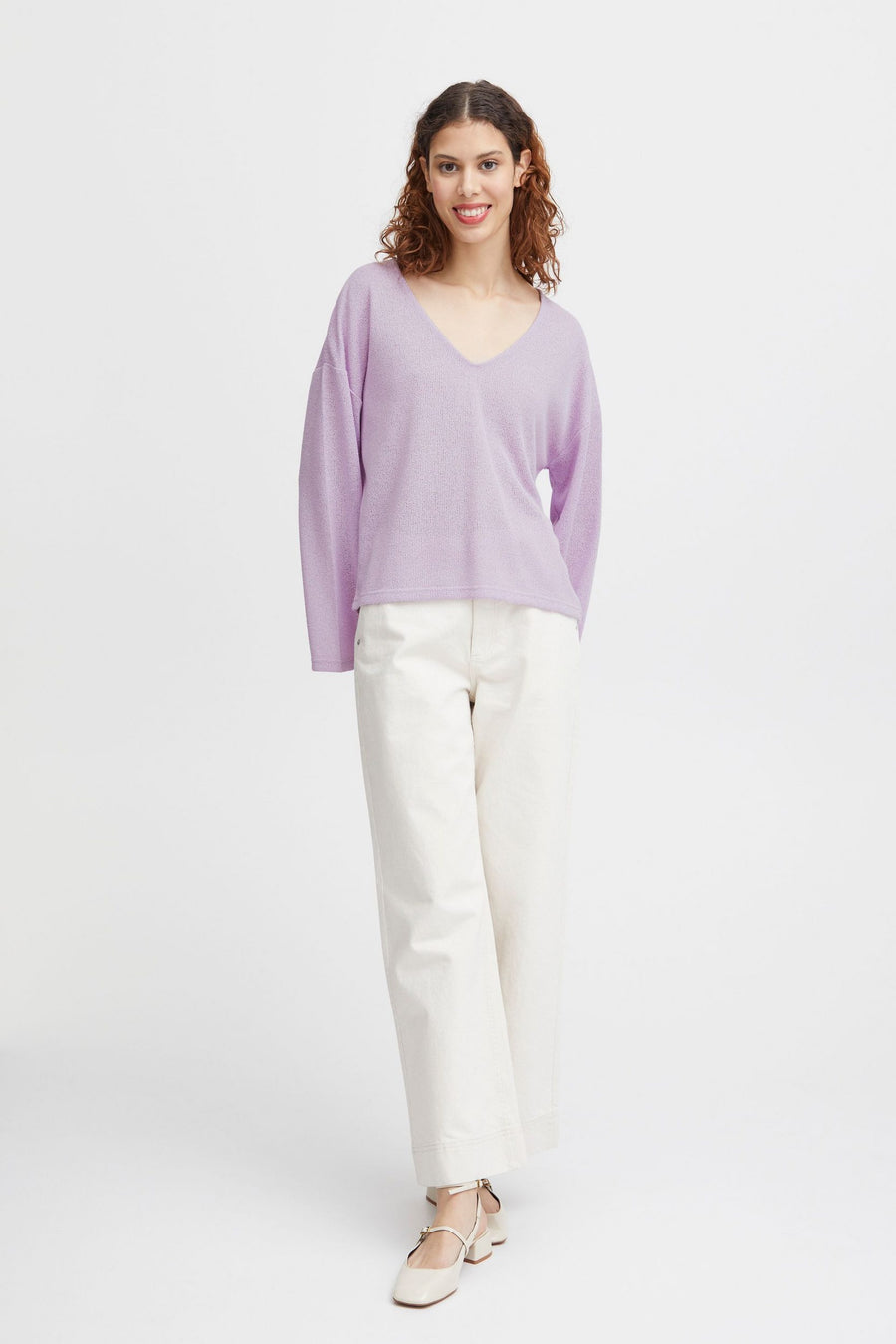 Byoung Bysif Pullover V-Neck orchid bloom