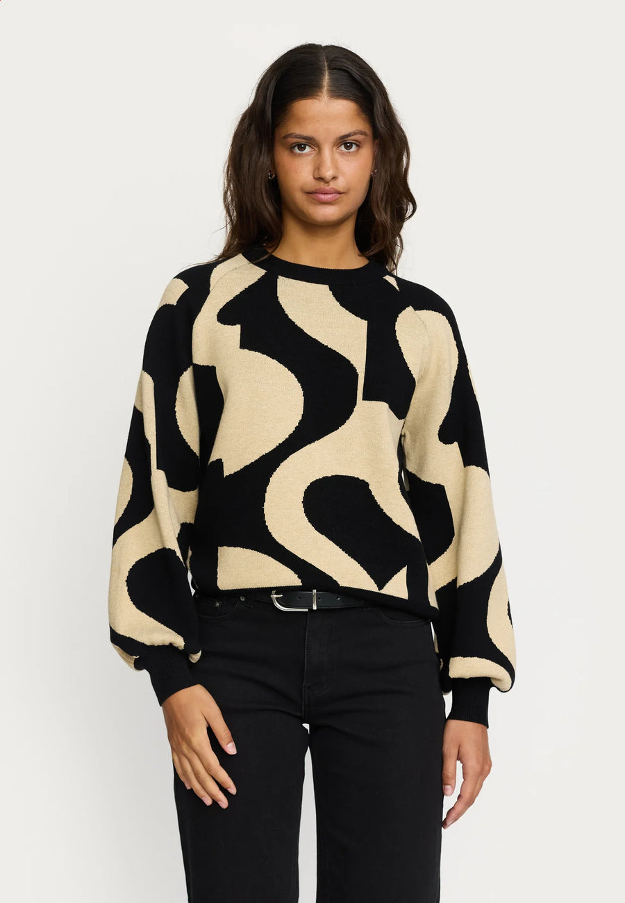 Soft Rebels SRSima Scape Knit, Strickpullover black