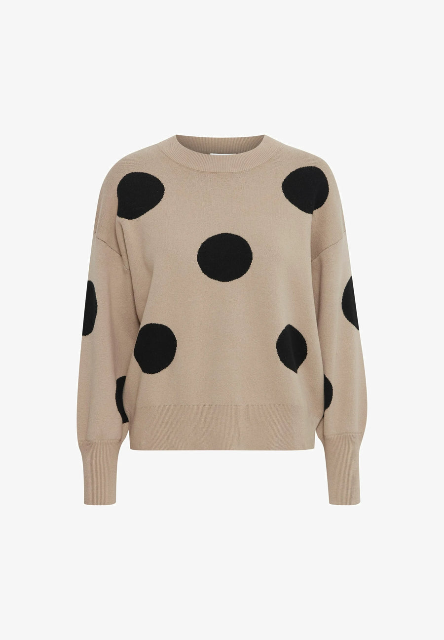 B.young Byomme Dot Pullover, Humus Mix