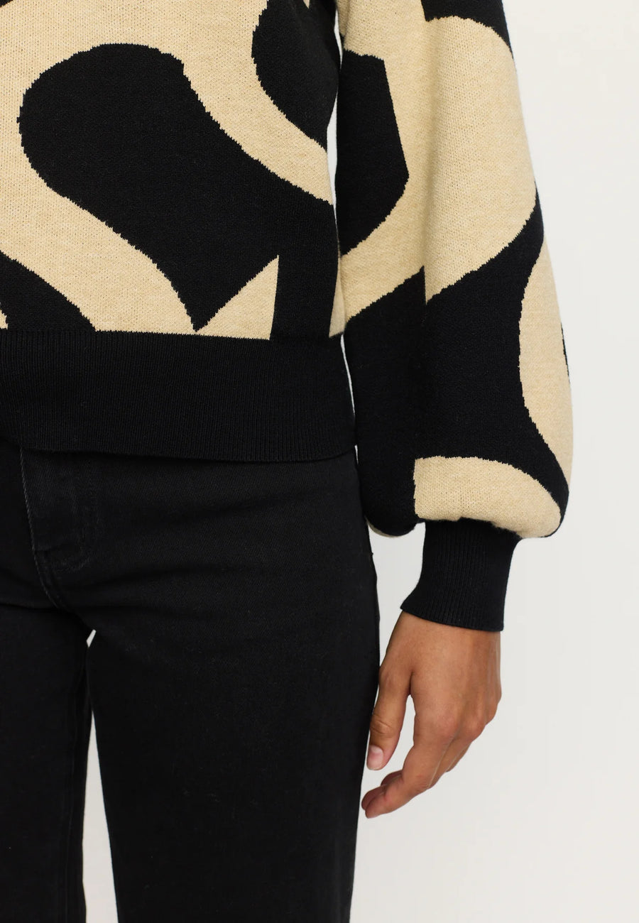 Soft Rebels SRSima Scape Knit, Strickpullover black